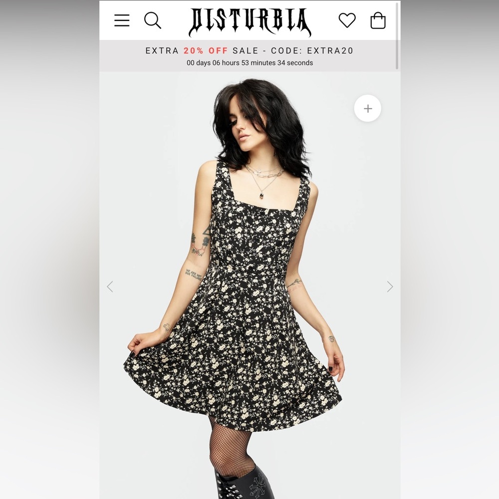 Disturbia Dryad Floral Button Mini Dress NWT 🖤🌼